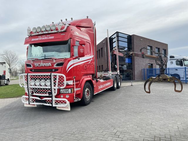 Scania R730 Woodtransport / 6x4 / Hiab Crane / Retarder