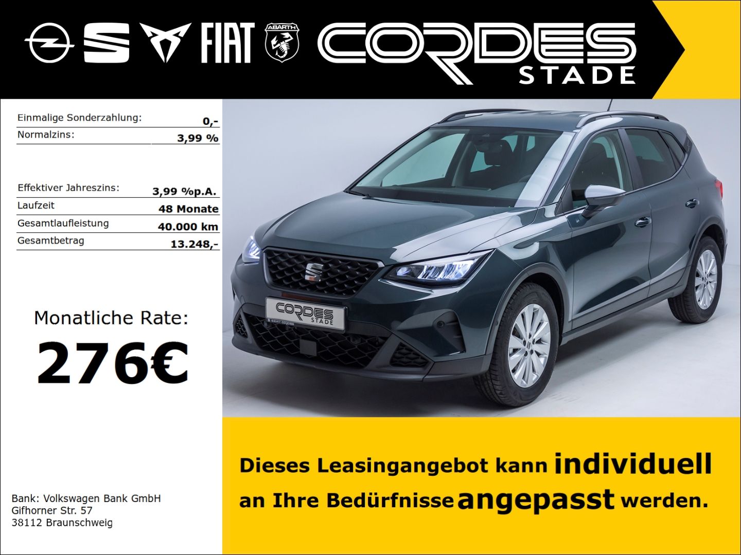 Seat Arona Style ACC PDCv+h  AHK Klima Rückfahrkam. (
