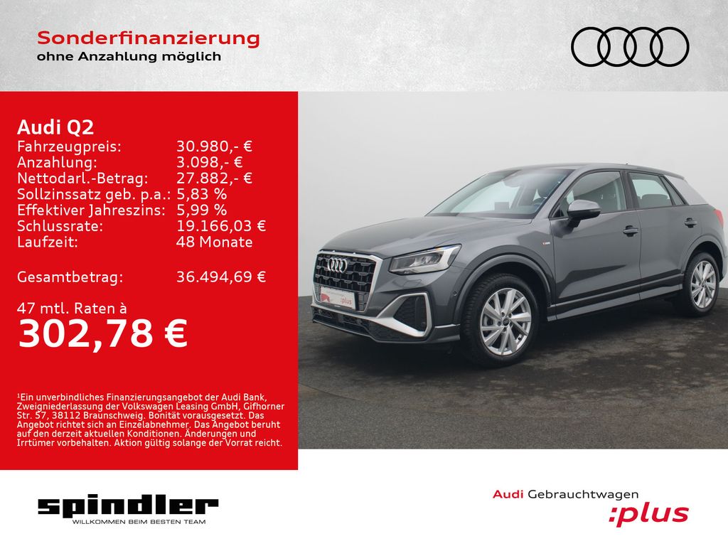 Q2 S-Line 35 TFSI S-tronic/ ParkAssi, Navi+, LED