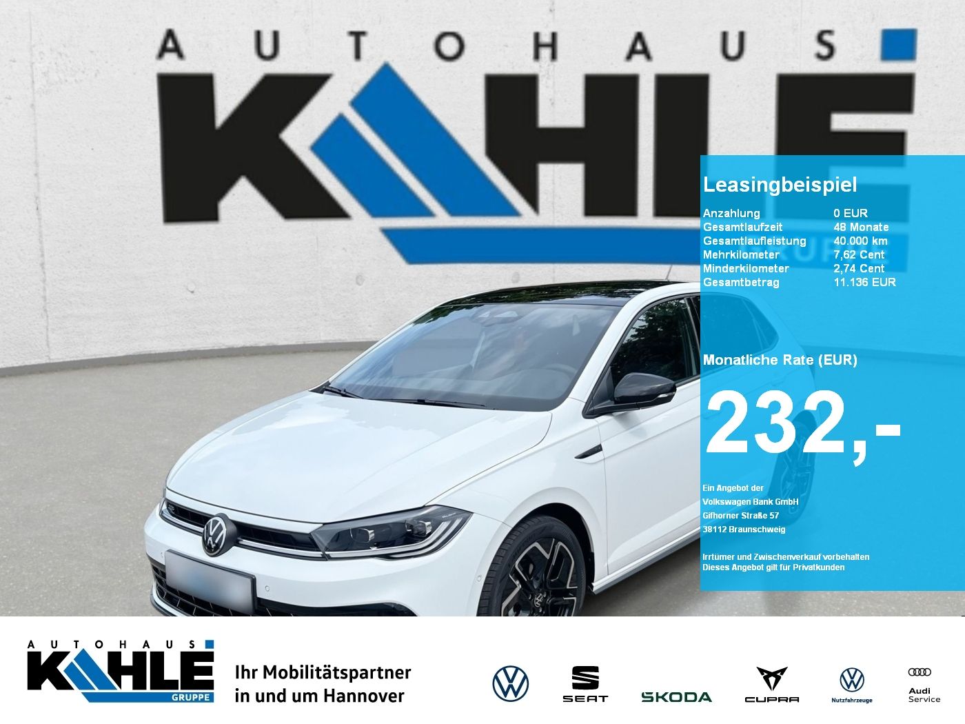 Volkswagen Polo R-Line 1.0 l TSI OPF DSG CarPlay Matrix
