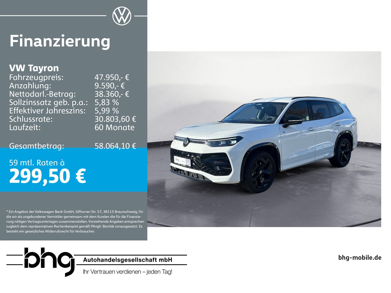Volkswagen Tayron 2.0 TDI DSG 4Motion R-Line Launch Leder