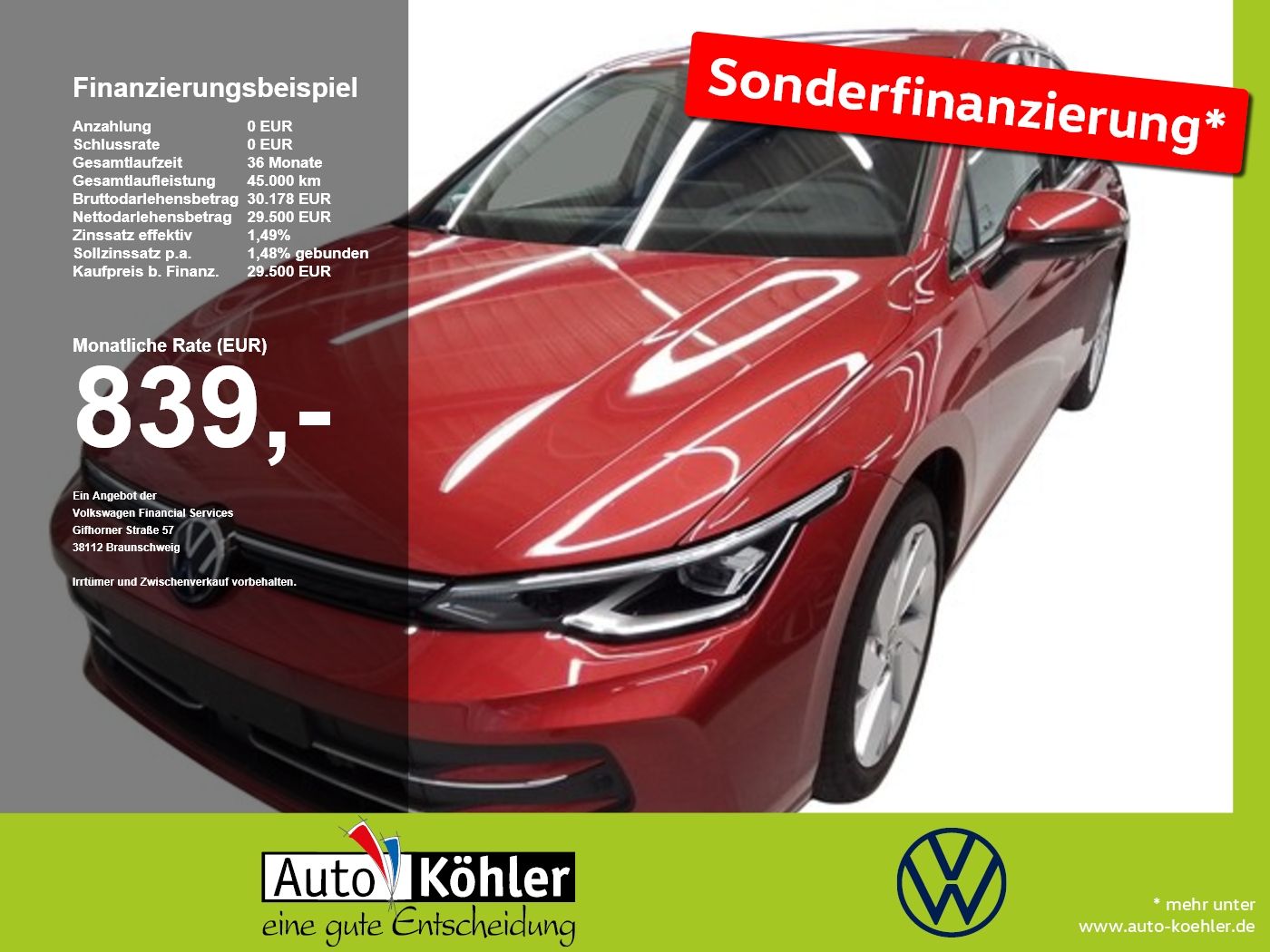 Volkswagen Golf Style TDi DSG CarPlay Kamera StHz 360 ACC