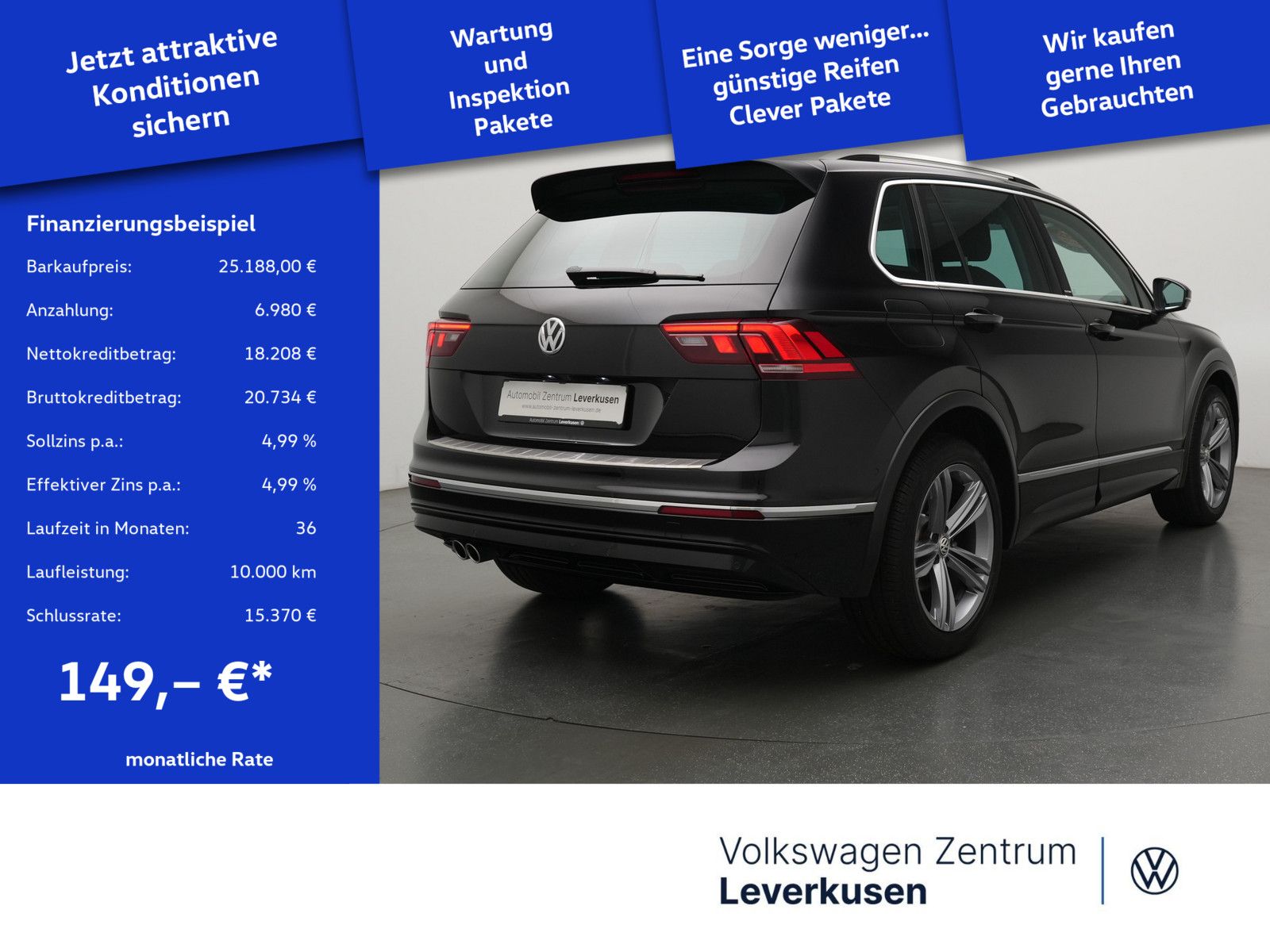 Volkswagen Tiguan IQ.DRIVE AHK ACC PANO NAVI KAM SHZ LED imagem 2
