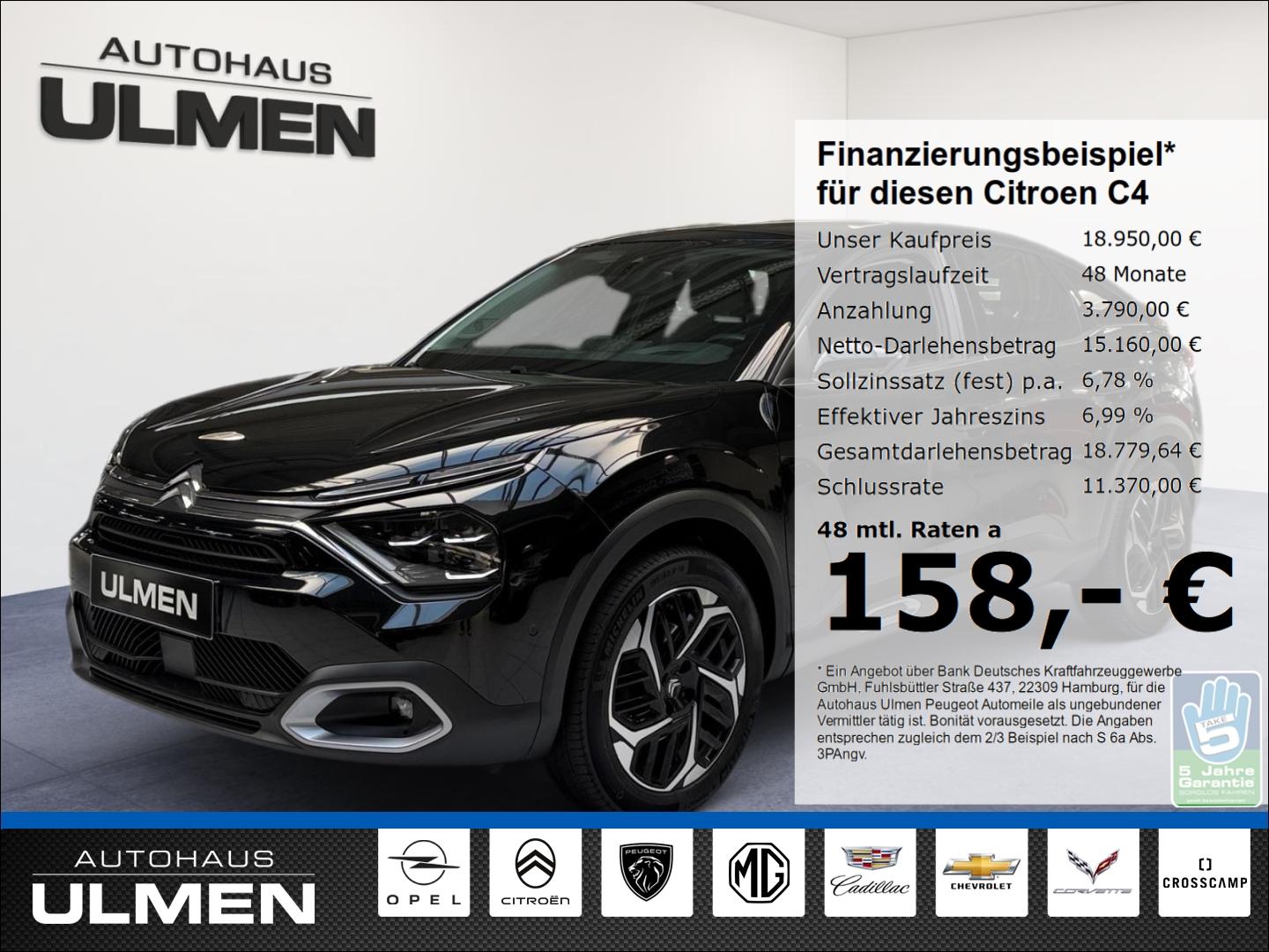 Citroën C4 Shine 130 Navi HEAD-UP-Display Rückfahrkamera