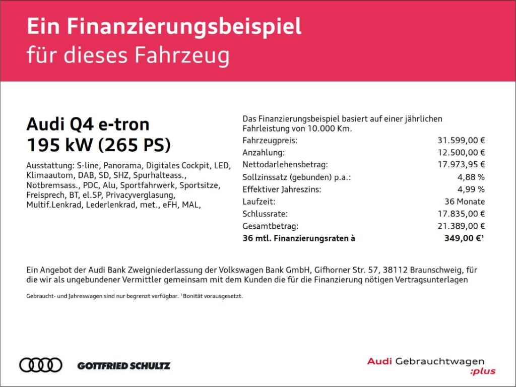 Audi Q4 e-tron 45 E-TRON QUATTRO S-LINE PANO PDC VIRT foto 2