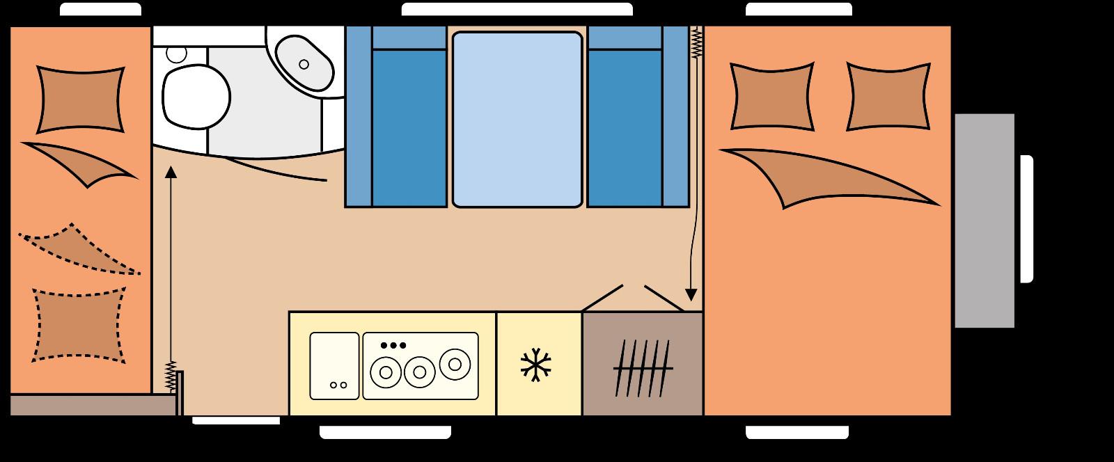 Hobby 490 KMF  De Luxe Kinderbetten 2025