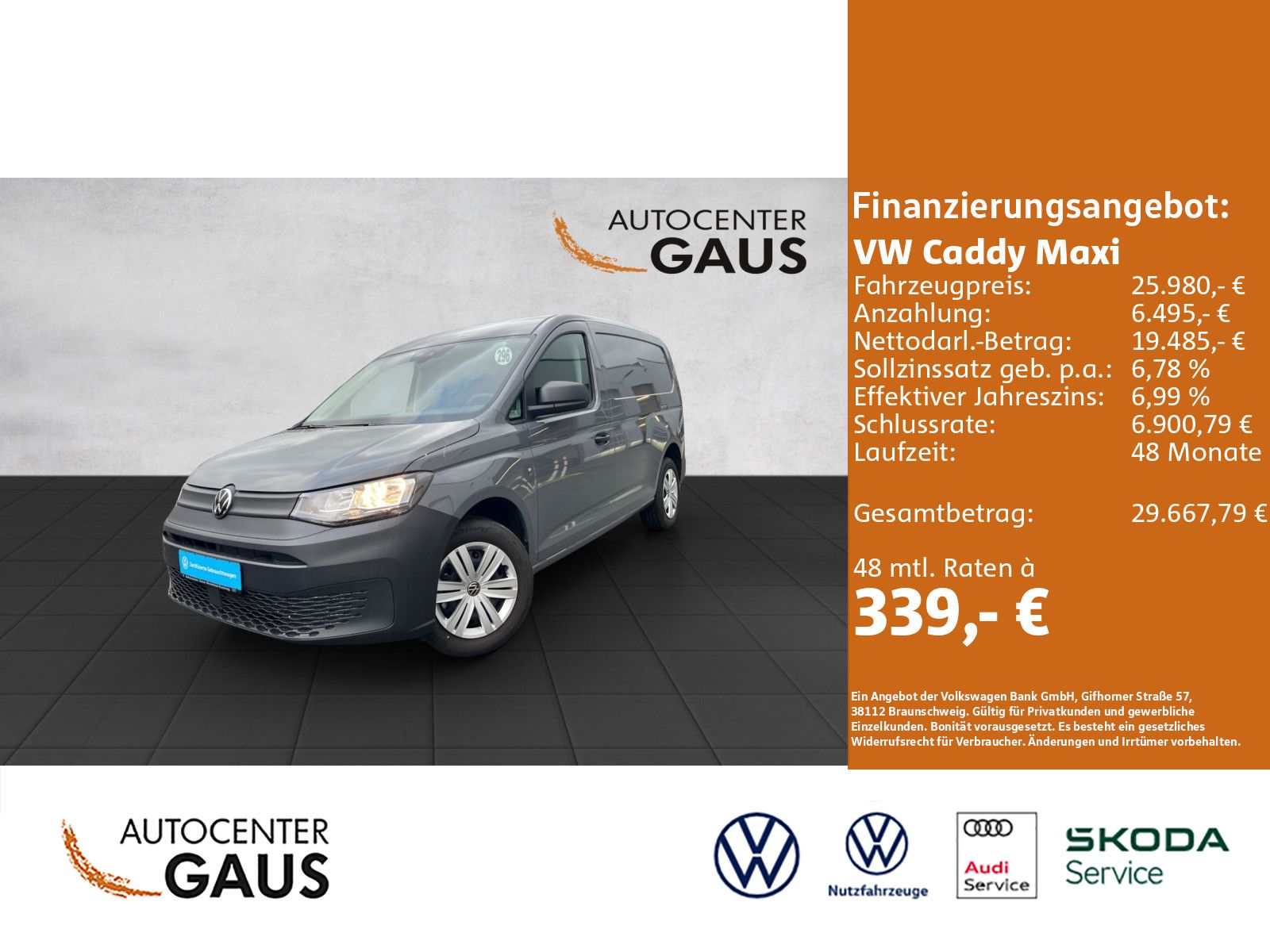 Caddy Cargo Maxi 1,5 l 85 kW TSI EU6 Frontantrie