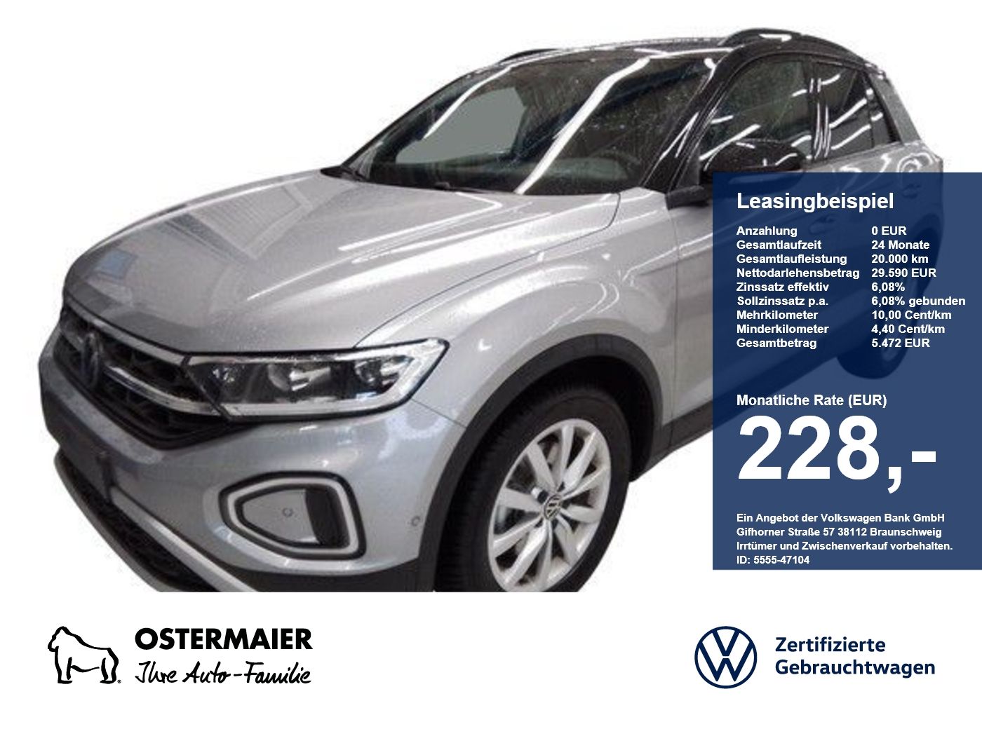 Volkswagen T-Roc STYLE BLACK 2.0TDI 150PS DSG ACC.5J-G.AHK.