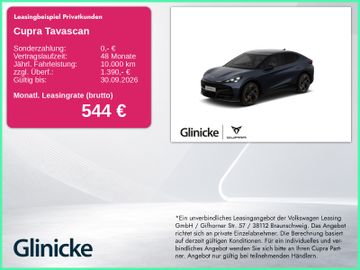 Cupra Leasingangebot: Cupra Tavascan VZ 4Drive 250 kW 77 kWh Adrenaline Pack