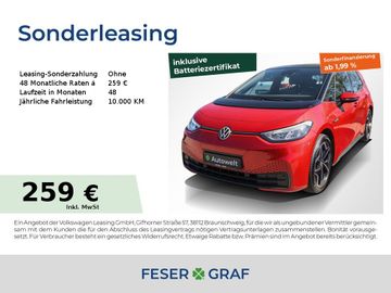 Volkswagen Leasingangebot: Volkswagen ID.3 Pure Alu 19" App-Connect LED Navi Sitzh.