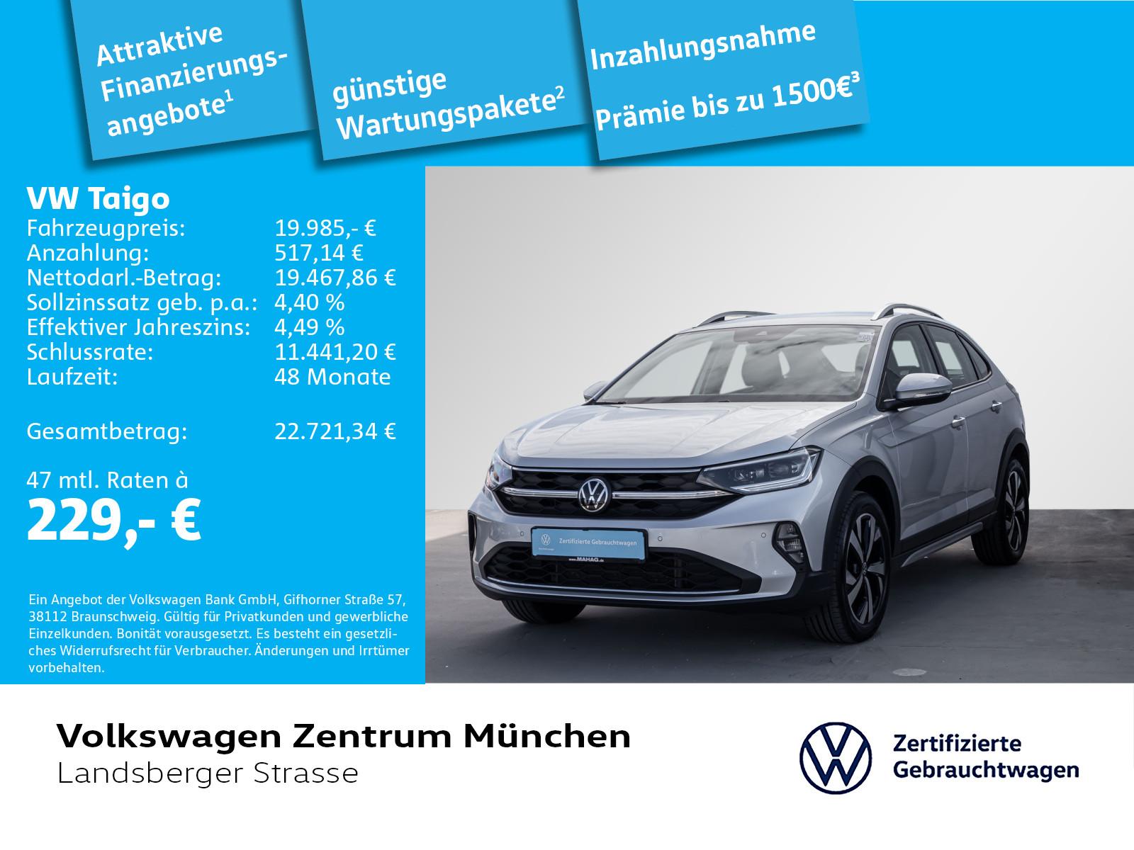 Volkswagen Taigo 1,5 TSI Style IQ.Light Navi RearView ParkP