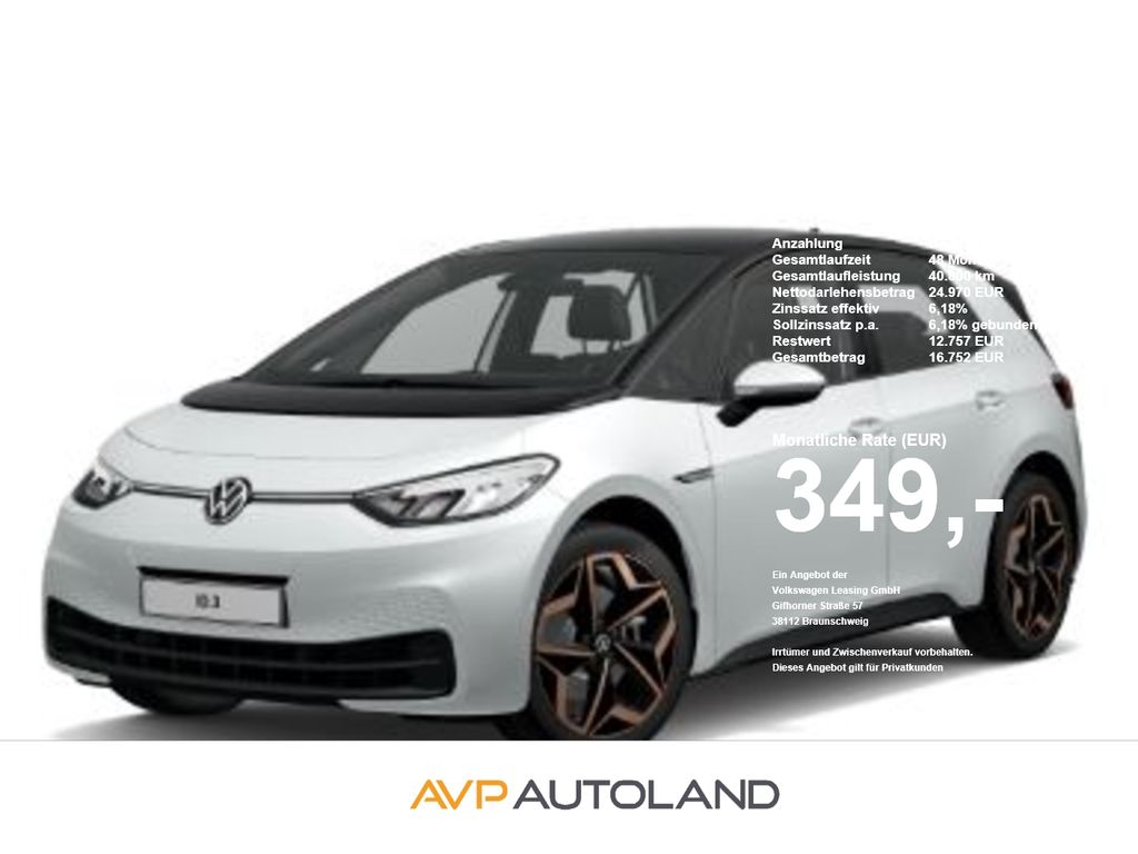 Abbildung Leasingangebot Volkswagen ID.3 Pro S | LED | NAVI | REAR VIEW | SITZH. |