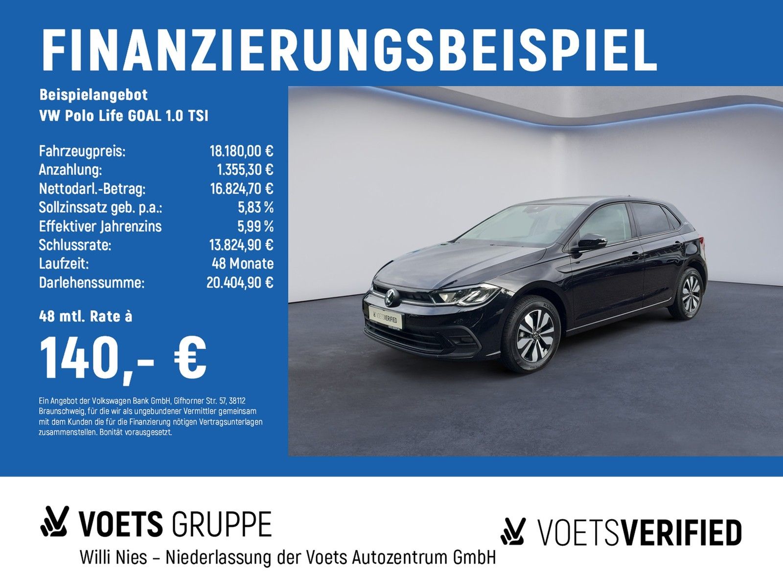 Volkswagen Polo Life GOAL 1.0 TSI RearView+ACC+SHZ