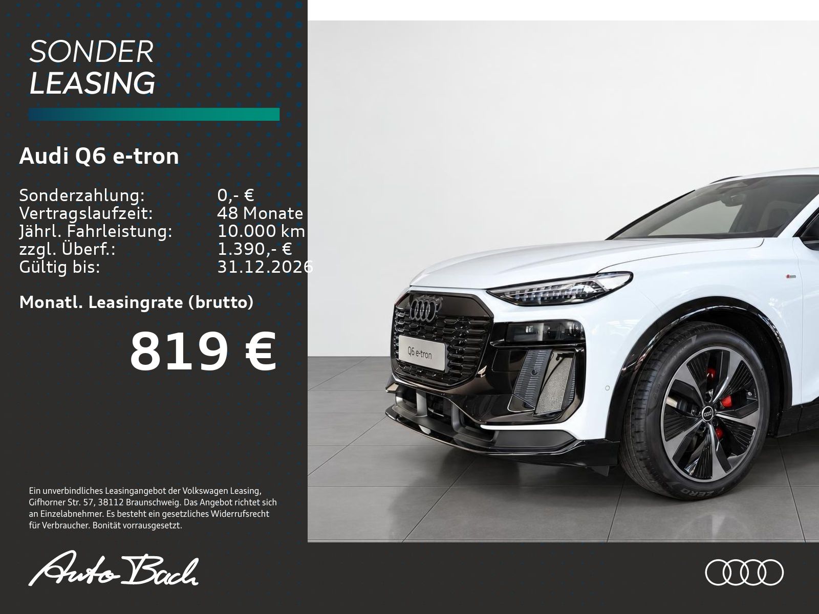 Audi Q6 e-tron SUV   S line qu. Luftfwk. / HuD / Pano imagem 2