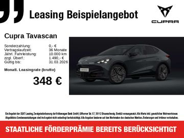 Cupra Leasingangebot: Cupra Tavascan VZ *HuD*Glasdach*ACC*R-CAM*WärmeP*SHZ*