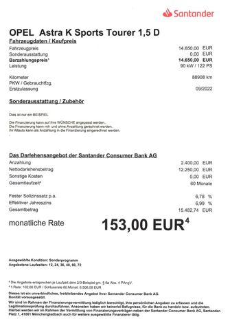 Fahrzeugabbildung Opel Astra K Sports Tourer 1,5D >AUT/LED/KAM/PDC/SHZ