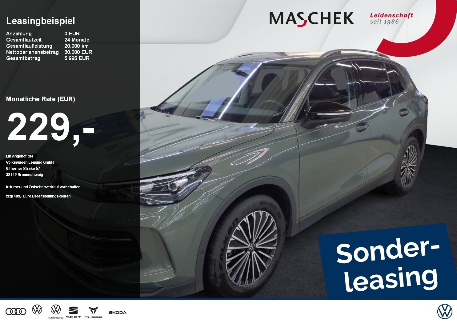 Volkswagen Tiguan Goal 1.5 eTSI Sonderleasing Navi AHK AHK