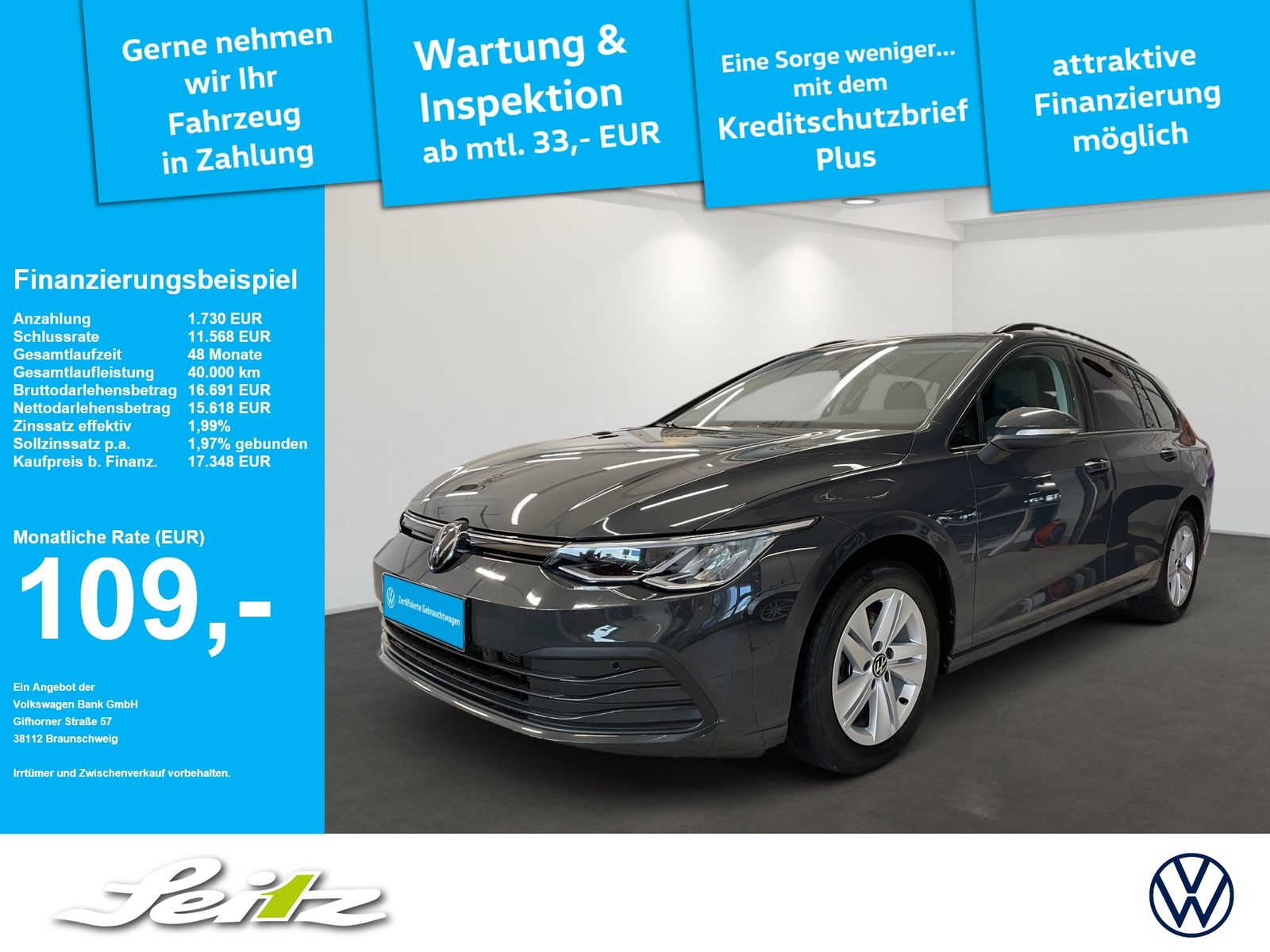 Volkswagen Golf VIII Variant 1.5 eTSI Life *LED*NAVI*PDC*