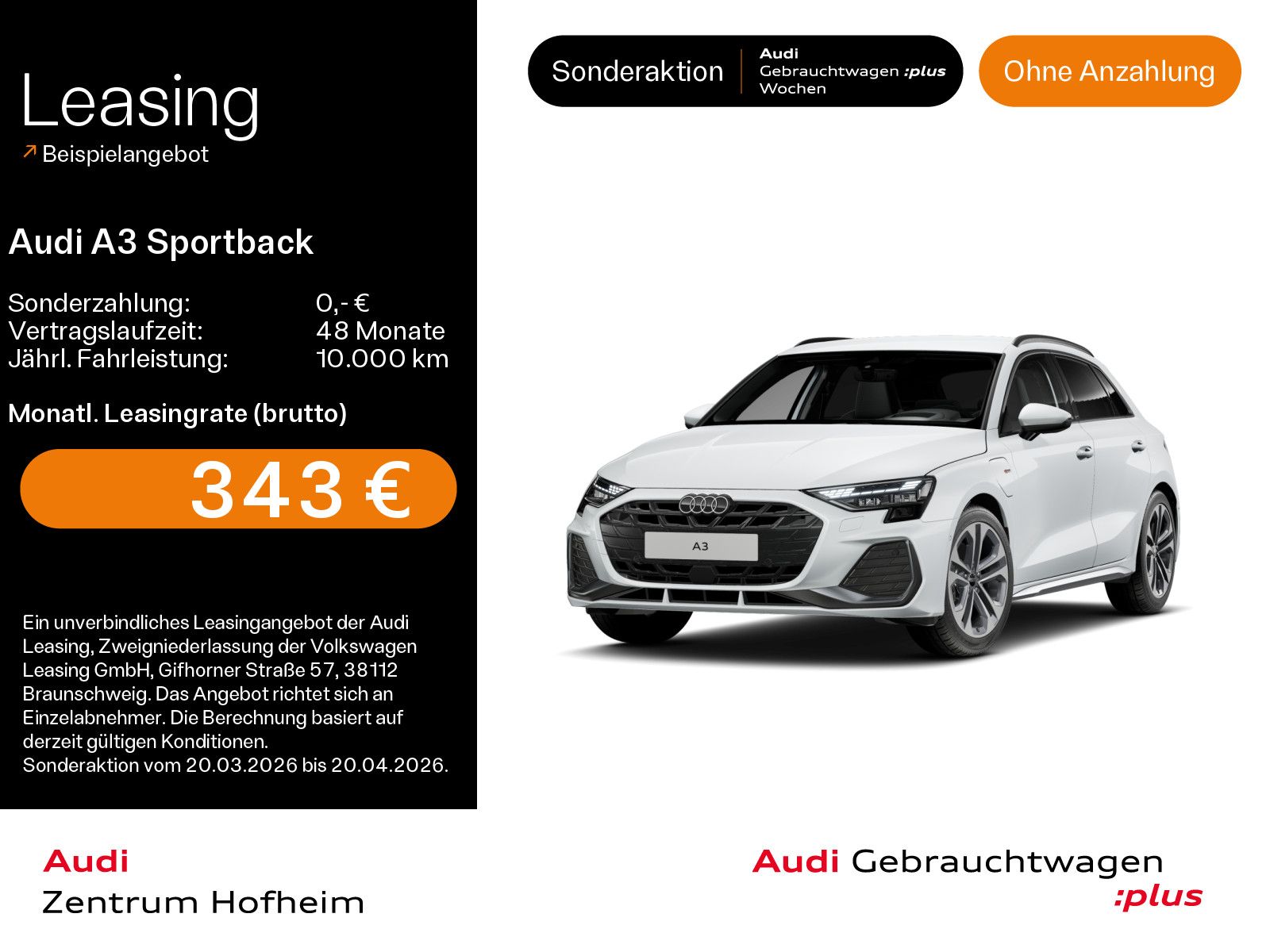 Audi A3 Sportback 40 TFSIe S line S tro*Sonos*HUD*LED
