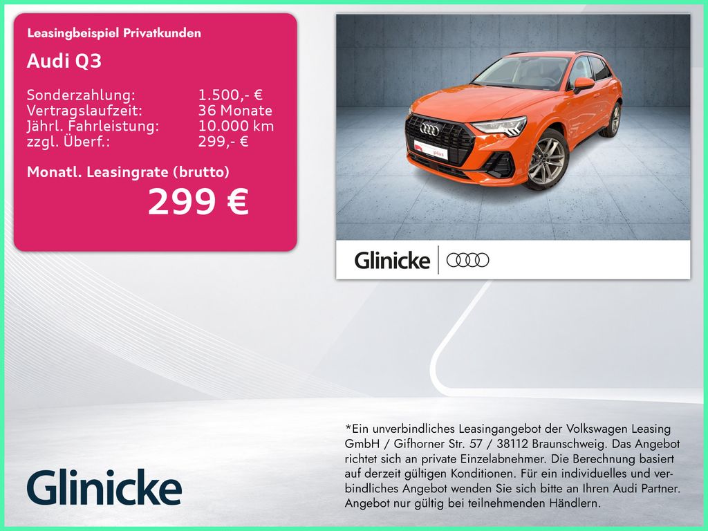 Audi Q3 SUV S line 35 TFSI S tr AHK/Matrix/ACC/Nav/19