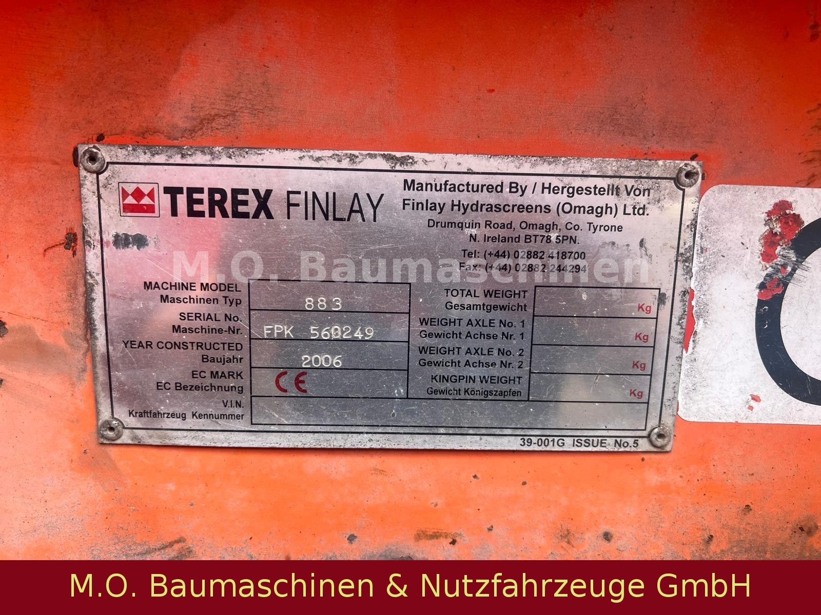 Fahrzeugabbildung Terex Finlay 883   /  Mobile Siebanlage /