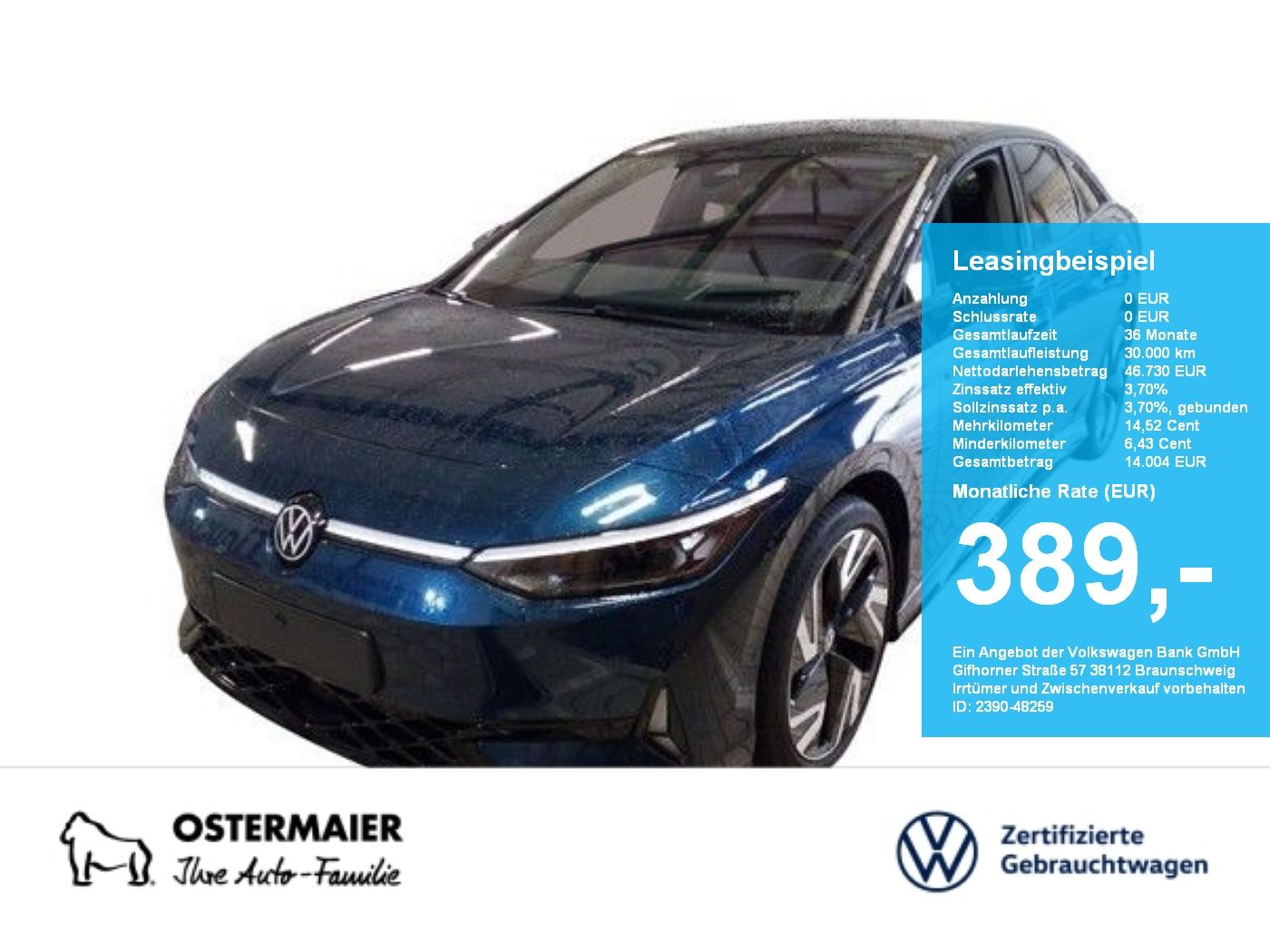 Volkswagen ID.7 GTX 340PS 4M NP:73tEUR! AHK.LM21.WÄRMEPUMPE