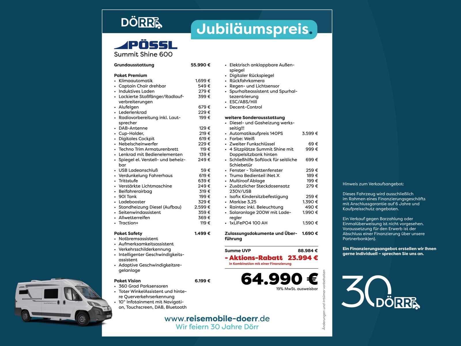 Fahrzeugabbildung Pössl Summit Shine 600 Citroen 140 PS Lithium,Solar
