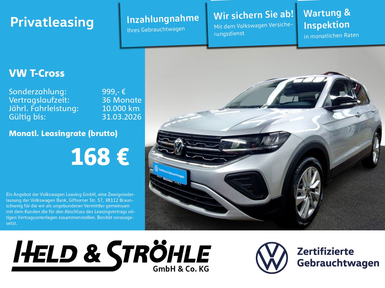 Volkswagen T-Cross Goal 1.0 TSI 17 ACC LED NAVI PDC SHZ