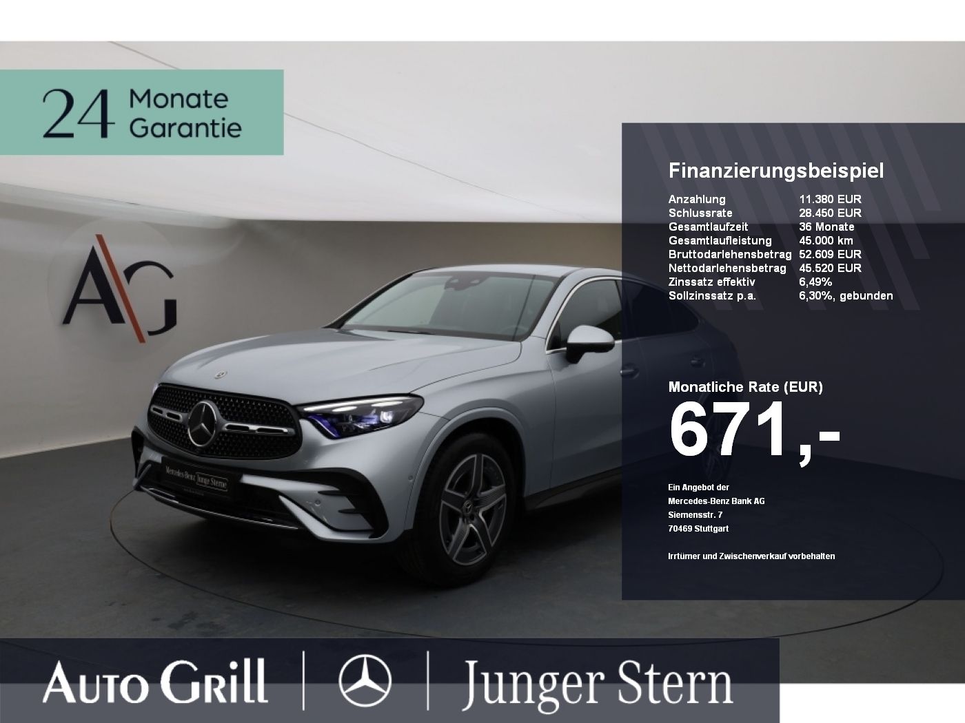 MERCEDES-BENZ GLC 200 4M Cp AMG HuD AHK Standhz DigiLight 360