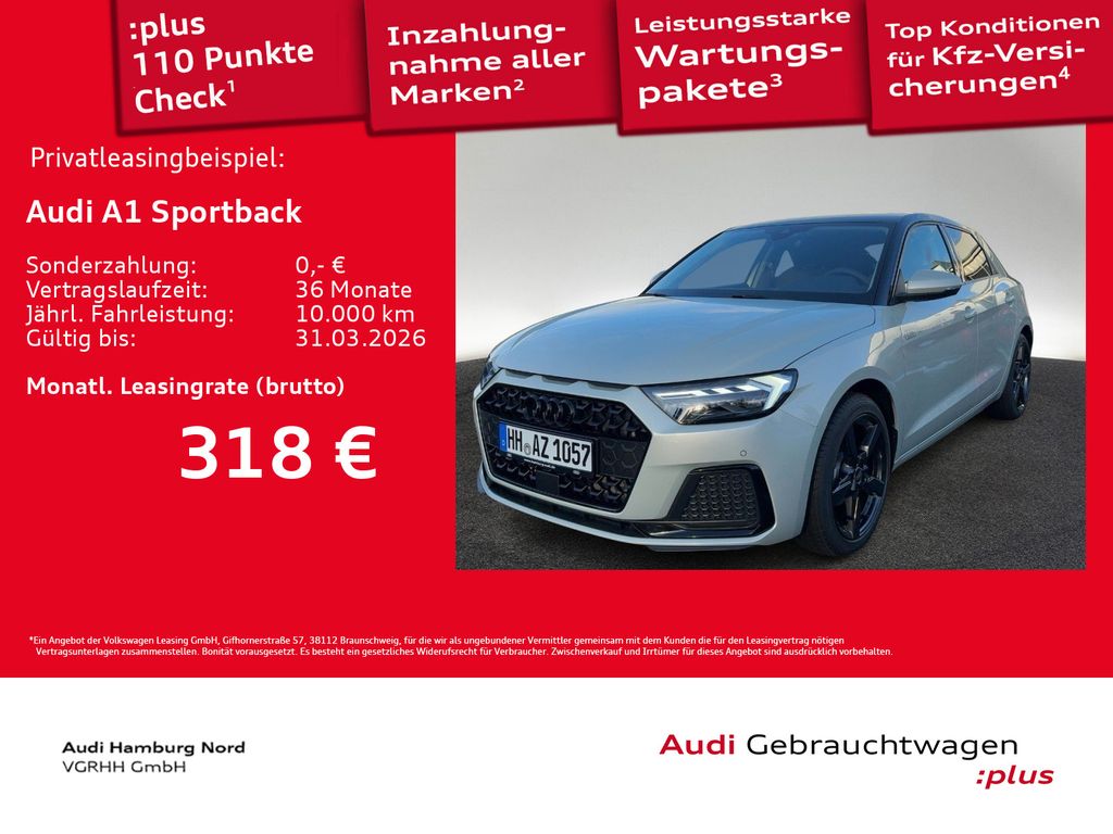 A1 Sportback 25 TFSI S tronic LED Sound CarPlay