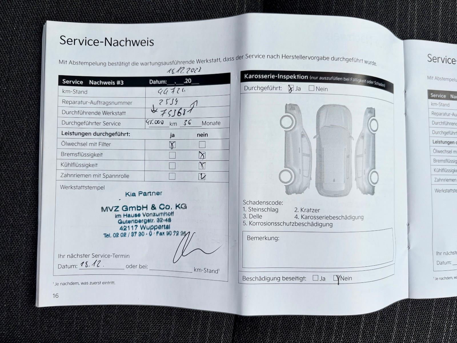 Kia Picanto Edition 7 Klima 1.HAND SCHECKHEFT