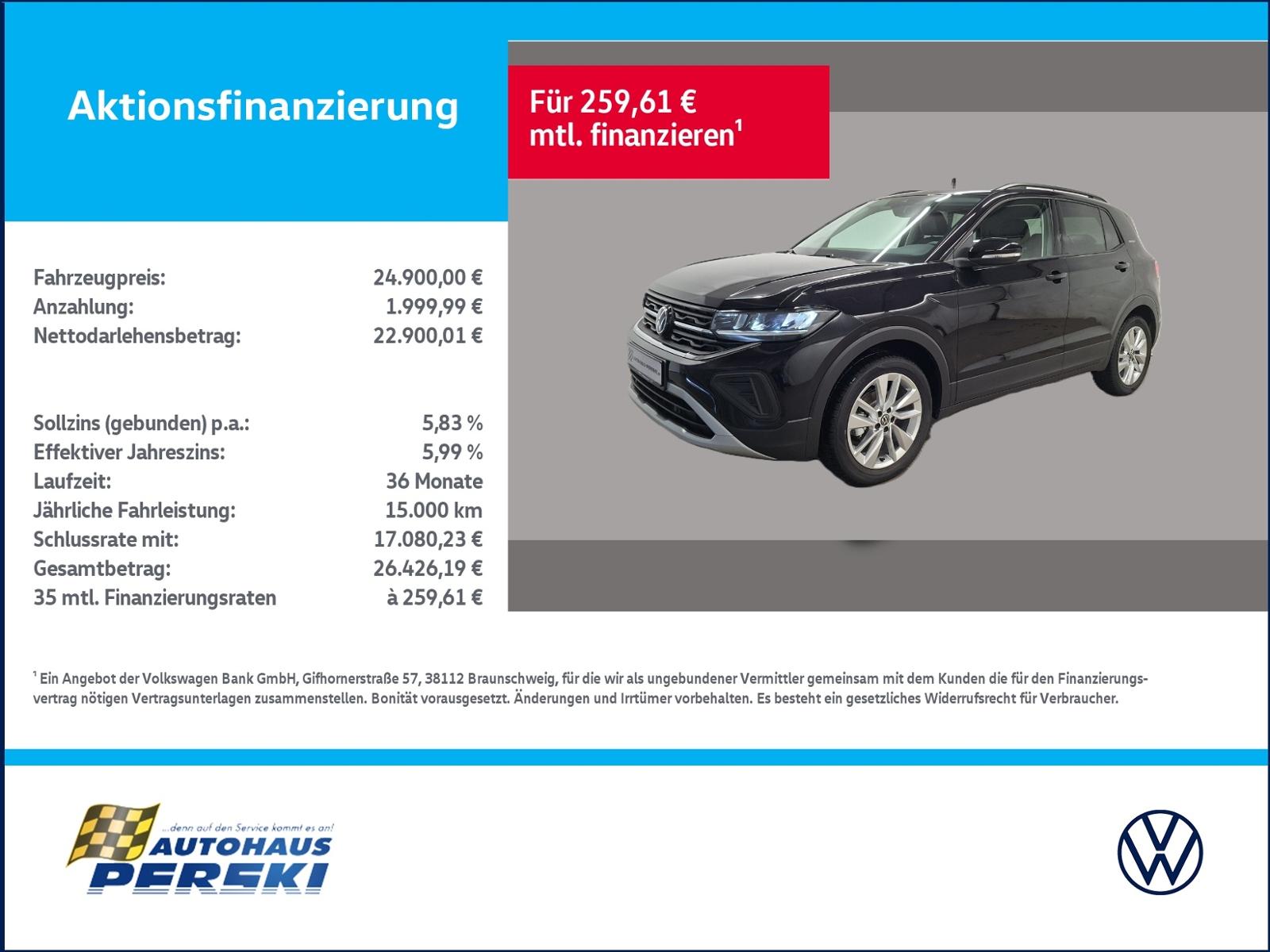 Volkswagen T-Cross 1.0 l TSI Energy AHk, KLIMA, NAVI, RÜCKF
