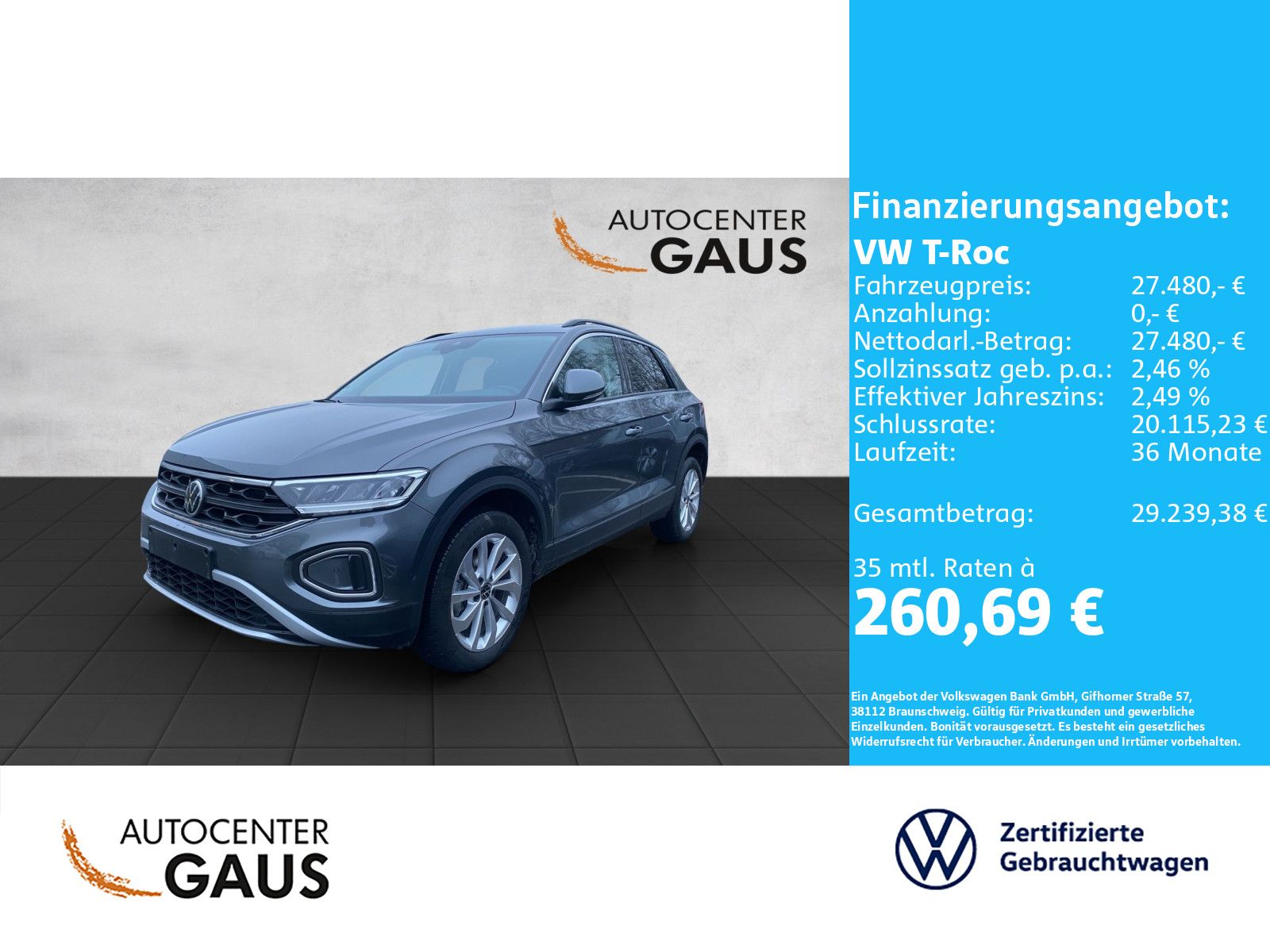 T-Roc Life 2.0 TDI Navi*LED*SHZ