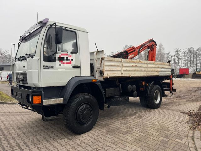 MAN 4X4 / 18.264  Kipper ATLAS Kran