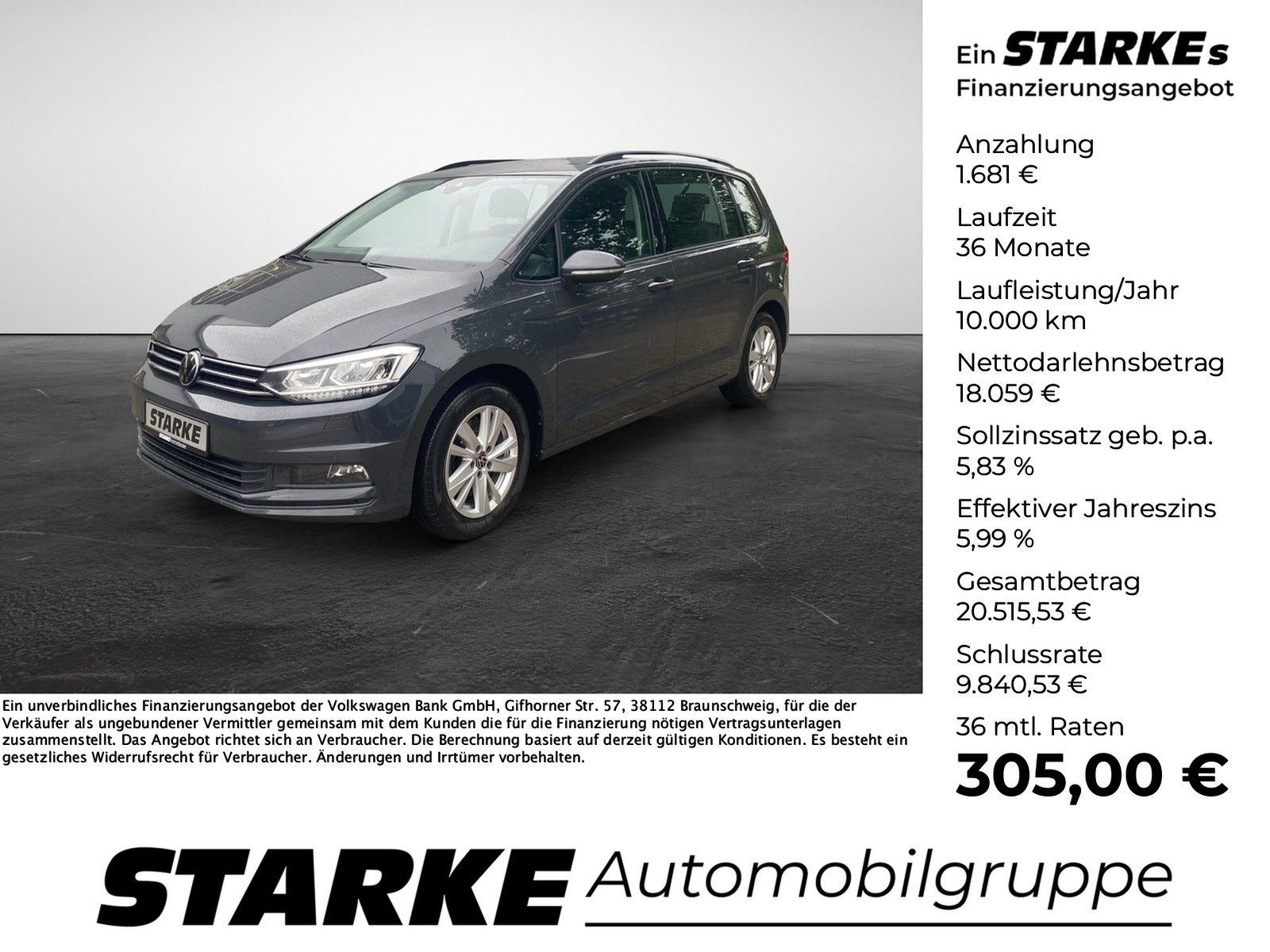 Volkswagen Touran 2.0 TDI DSG Comfortline  Navi LED PDC LM 