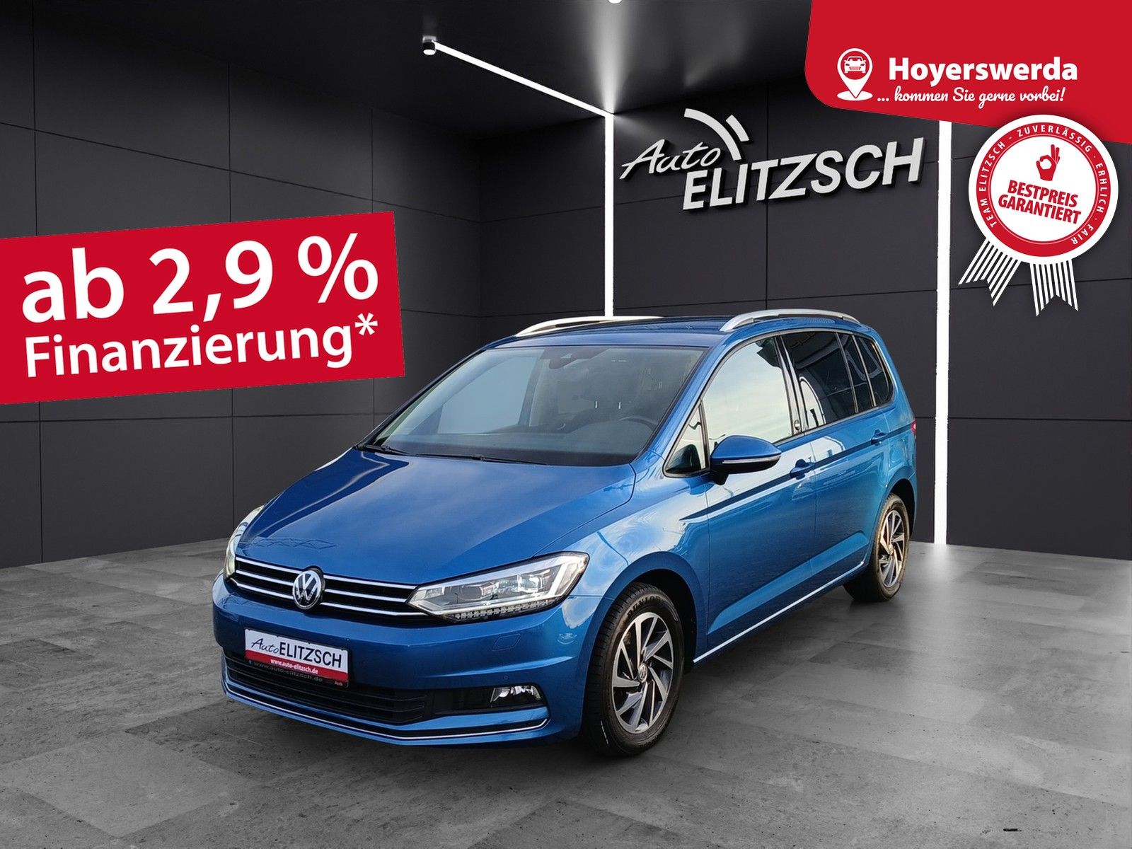 Fahrzeugabbildung Volkswagen Touran TSI Sound DSG LED Navi ACC AHK SHZ