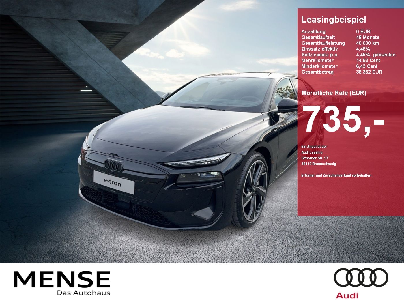 Audi A6 Sportback e-tron quattro 315 kW UPE 99.925