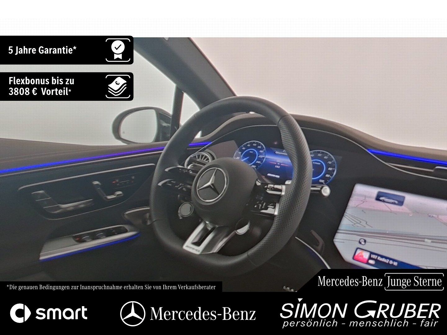 Fahrzeugabbildung Mercedes-Benz EQE 43 4M AMG NightII Carbon Airmatic HUD Hyper