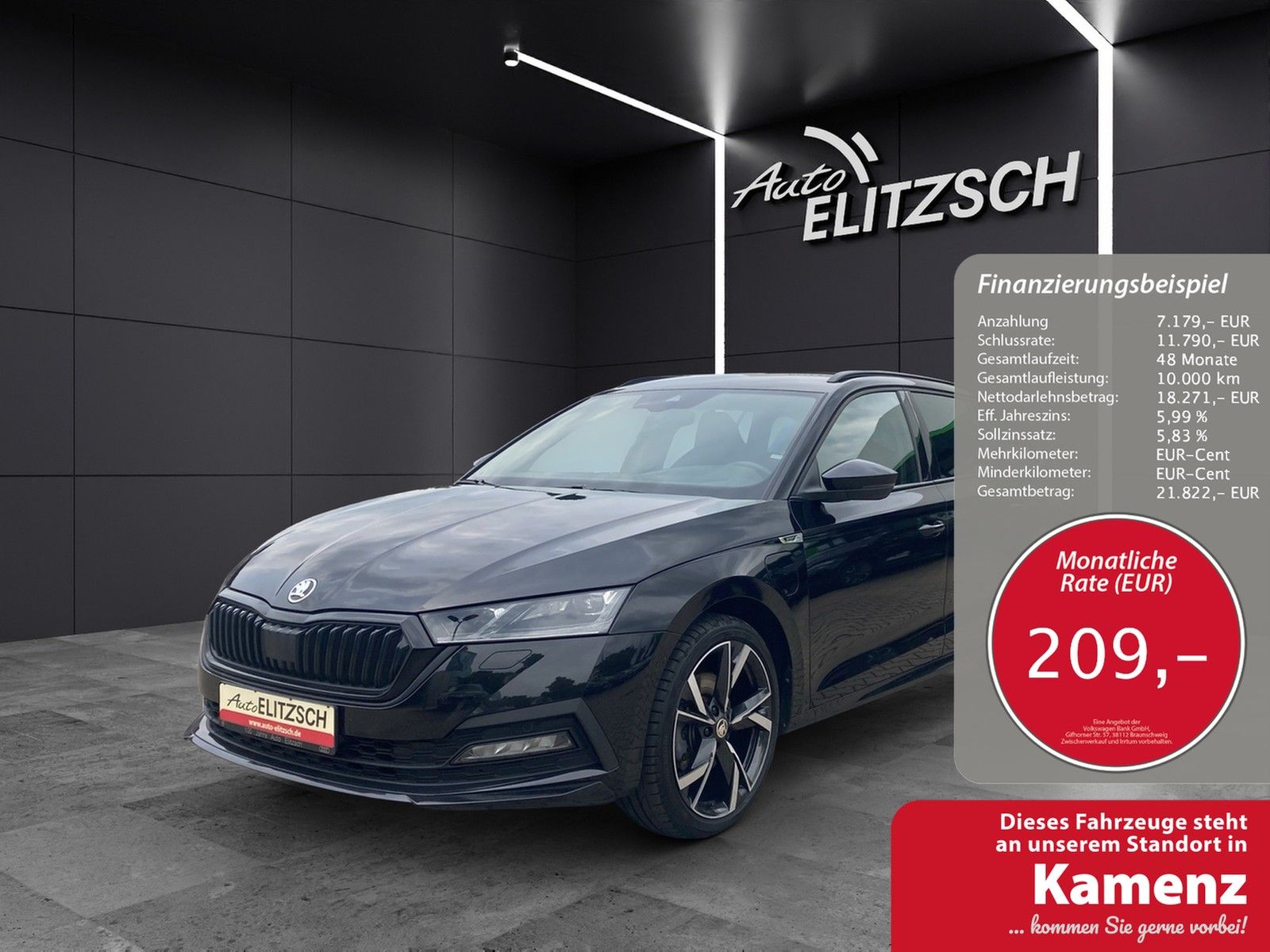 Fahrzeugabbildung SKODA Octavia Combi iV Sportline DSG Matrix AHK Navi H