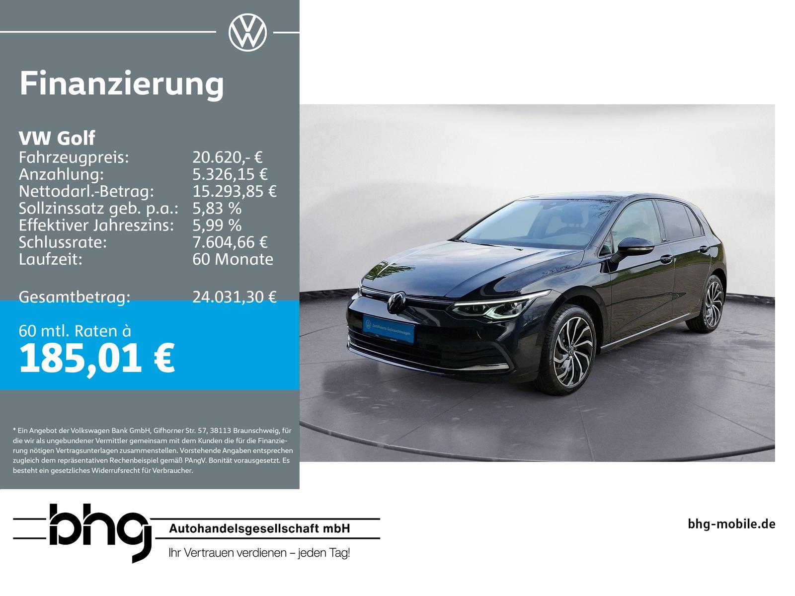 Volkswagen Golf 2.0 TDI LIFE #PANO #AHK #LED #STANDHEIZUNG