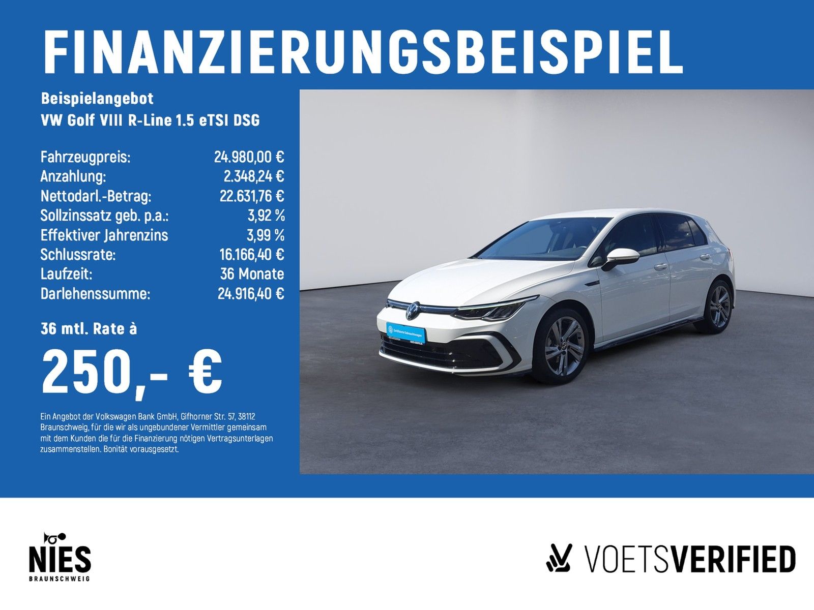 Volkswagen Golf VIII R-Line 1.5 eTSI DSG LED+RearView+NAVI
