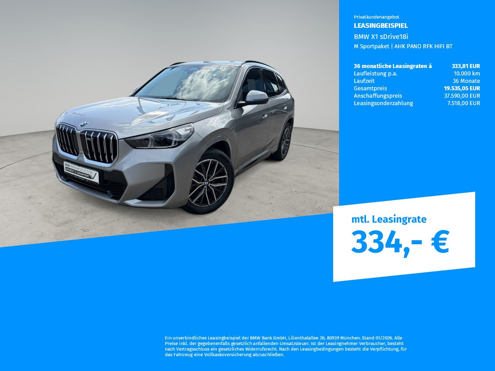 BMW X1 sDrive18i M Sportpaket AHK PANO RFK HIFI BT foto 2