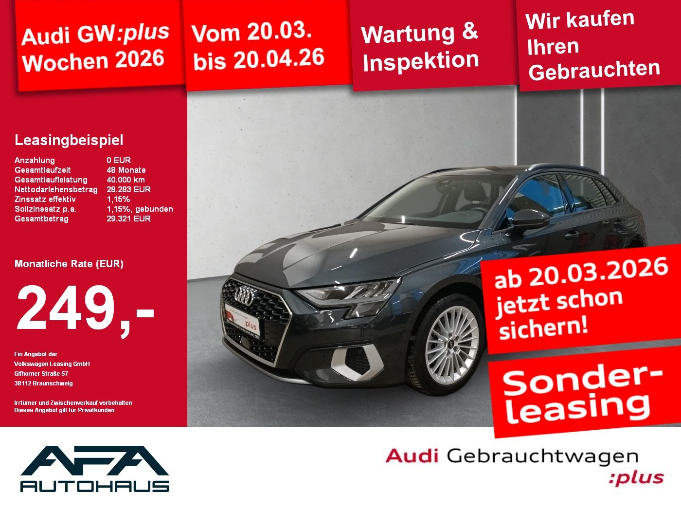 Audi A3 Sportback 30 TDI Adva. S tr. Navi*ACC*PDC*LED
