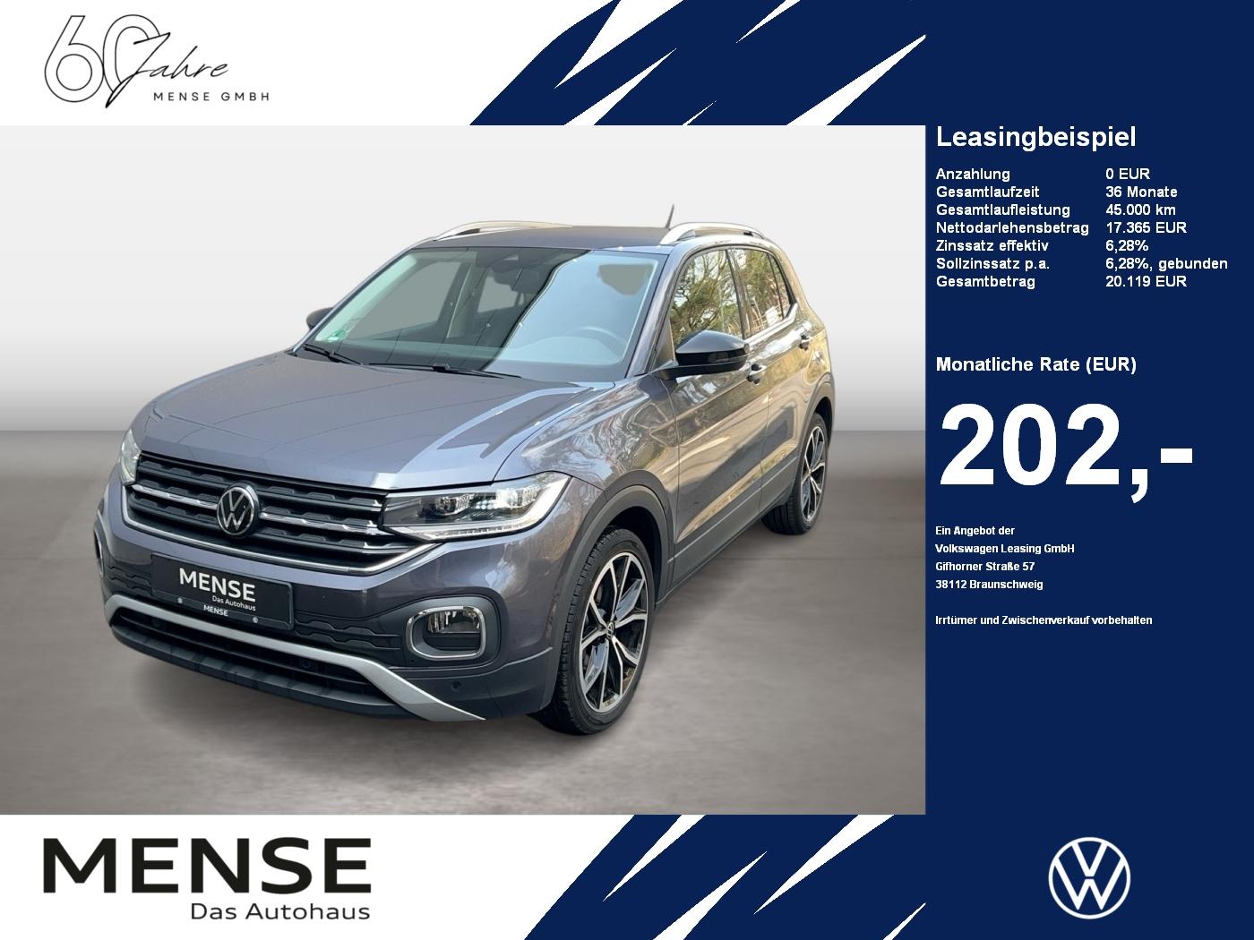 Volkswagen T-Cross 1.0 TSI Style CarPlay|AHK|ACC|LED|Navi