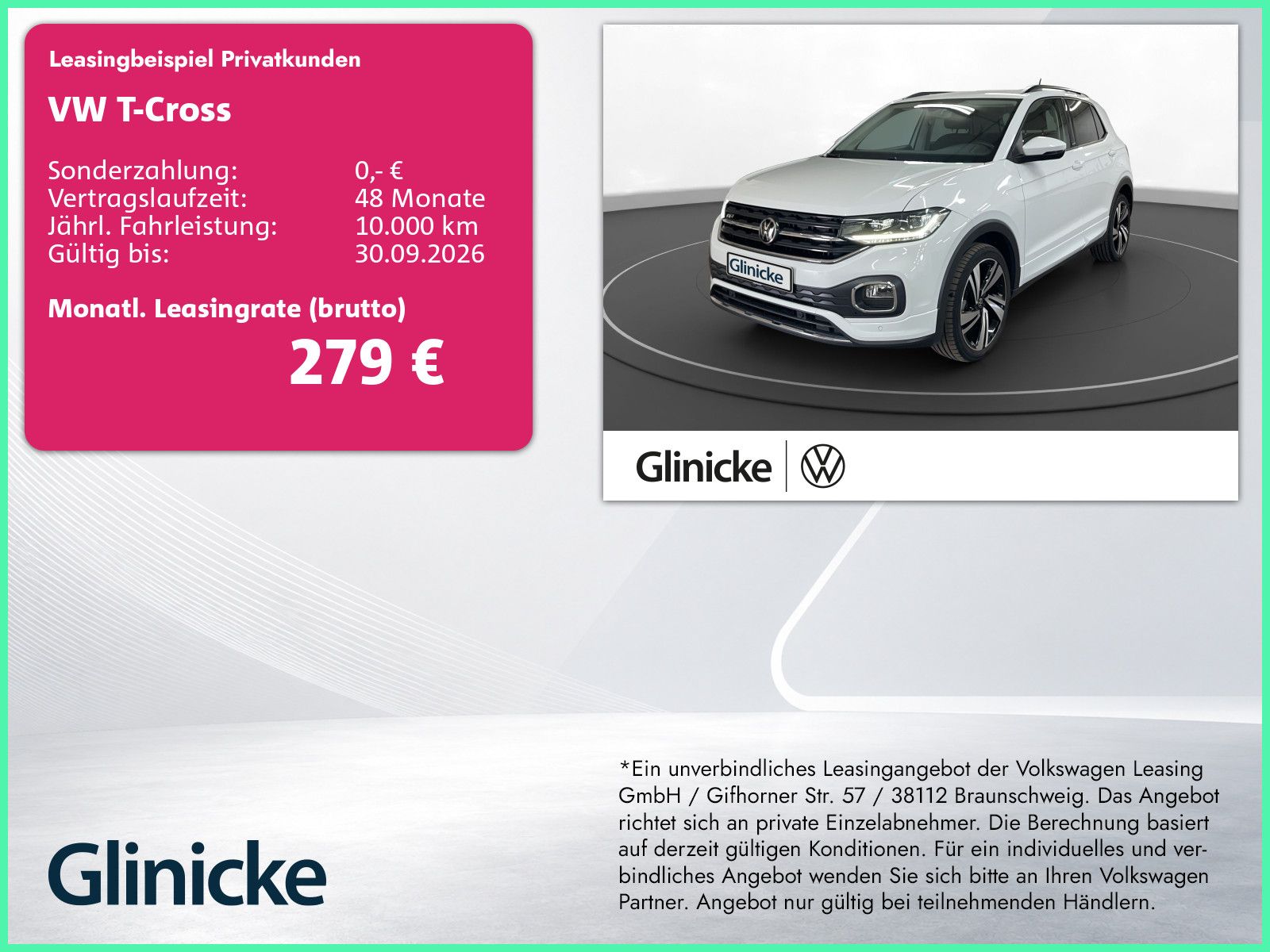 Volkswagen T-Cross 1.5 TSI Active LED LM 18" Navi PDC vo+hi
