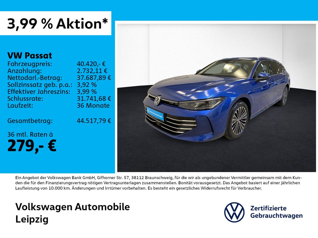 Passat 2.0 TDI Elegance 4M *DCC*AHK*HuD*Standhzg