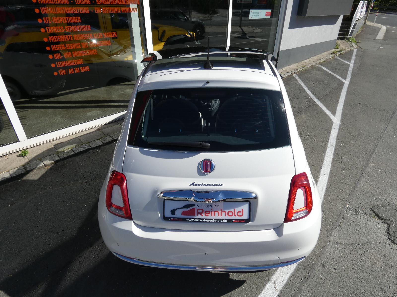 Fiat 500 Anniversario Glas-Schiebedach LED NAVI PDC