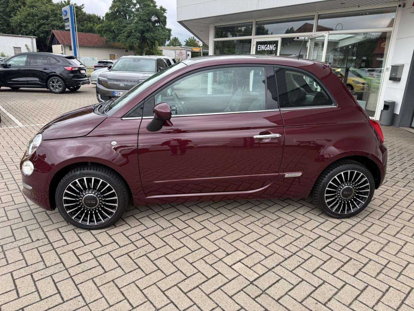 Fiat 500 Lounge Pano CarPlay Temp PDC ALU BT Berganfa