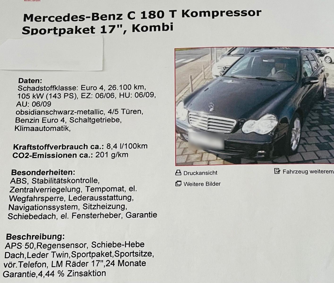 Mercedes-Benz C180 2006 — photo 12