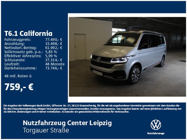 Volkswagen T6.1 California Ocean Aufstelldach 2.0 l TDI DSG